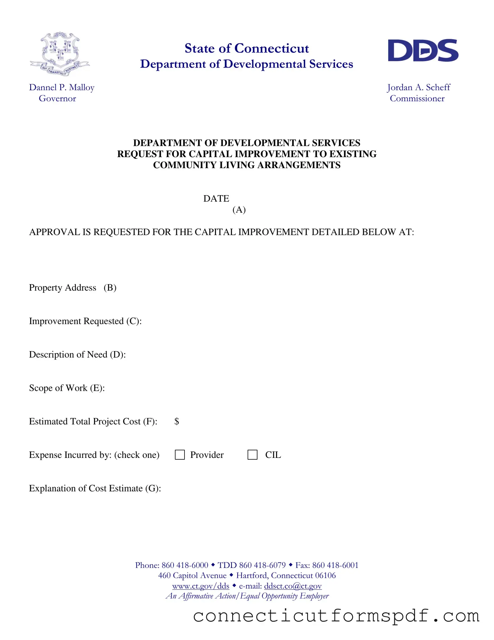 Fill Out a Valid Connecticut Capital Improvement Template