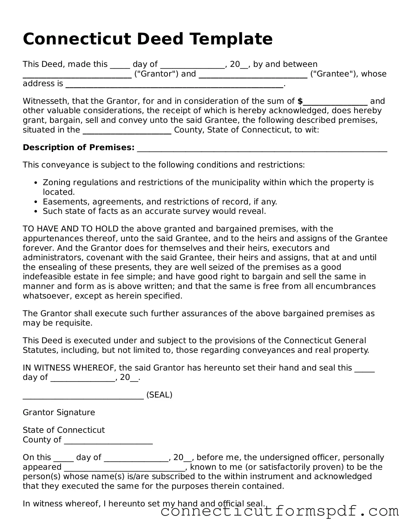 Connecticut Deed Form