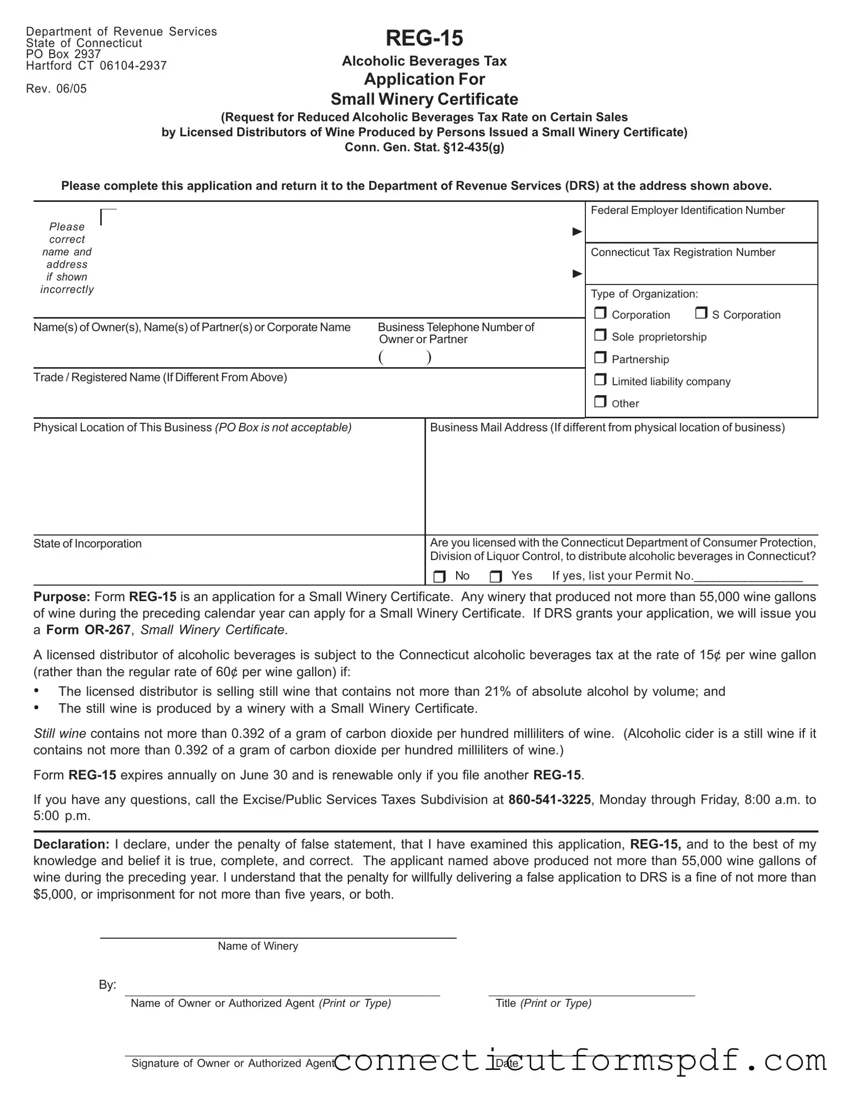 Fill Out a Valid Connecticut Reg 15 Template