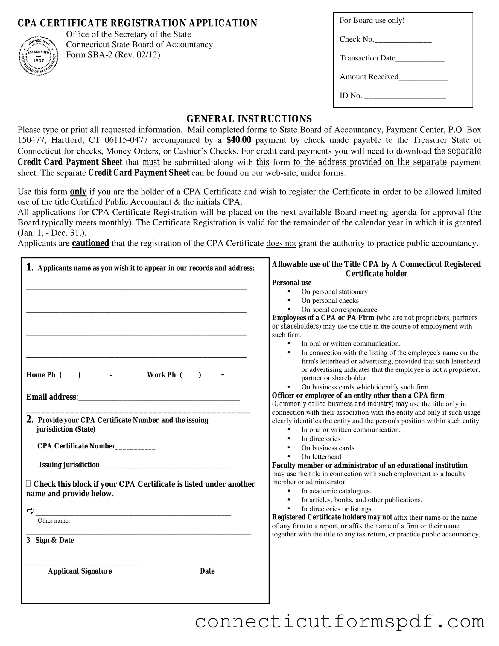 Fill Out a Valid Connecticut Sba 2 Template