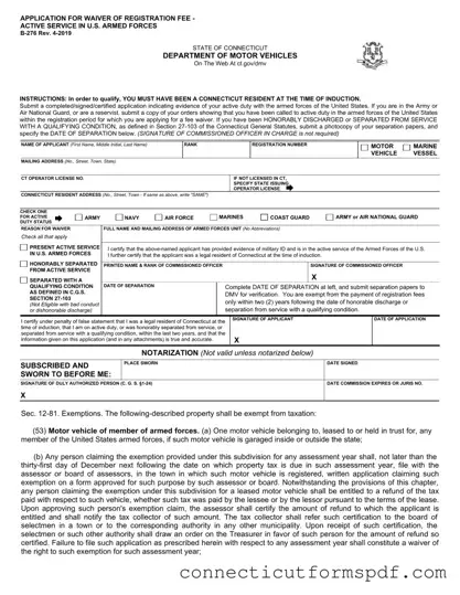 Fill Out a Valid Connecticut B 276 Template