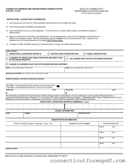 Fill Out a Valid Connecticut B 58 Template