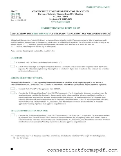 Fill Out a Valid Connecticut Ed 177 Template