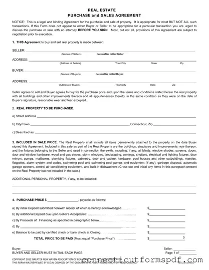 Fill Out a Valid Connecticut Real Estate Template